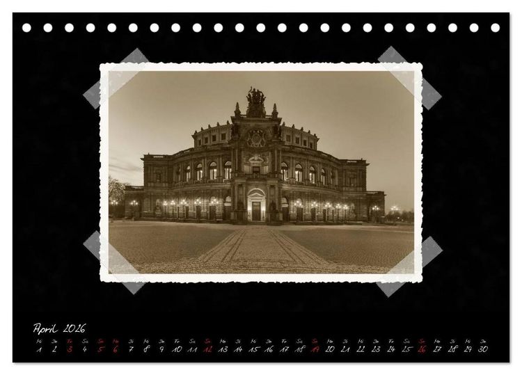 Produktbild: Dresden - Ein Kalender mit Fotografien wie aus einem alten Fotoalbum (Tischkalender 2026 DIN A5 quer), CALVENDO Monatskalender