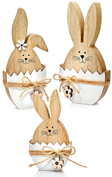 Dekofiguren "Hase im Ei" 3er-Set