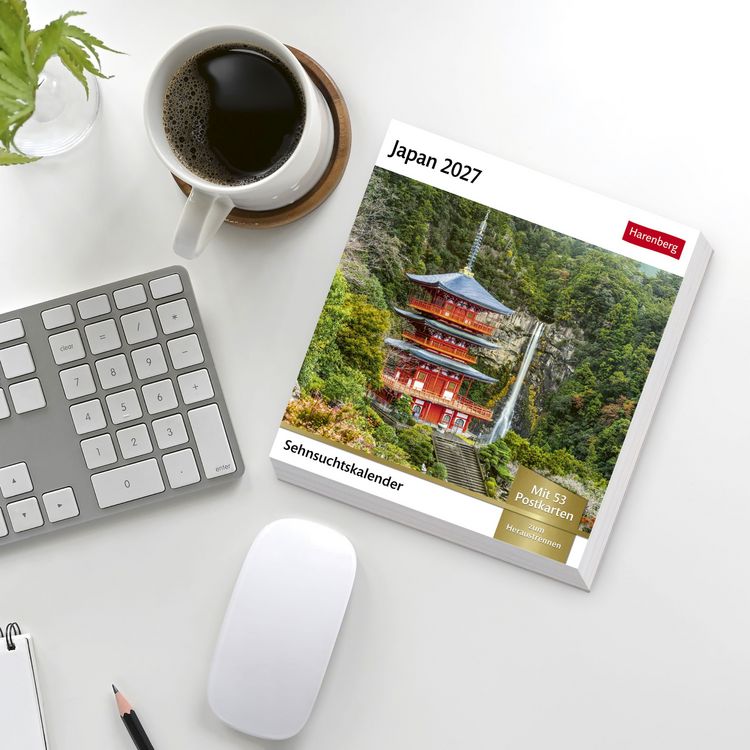 Produktbild: Japan Sehnsuchtskalender 2027 - Wochenkalender mit 53 Postkarten