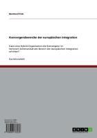 Produktbild: Konvergenzbereiche der europ&auml;ischen Integration