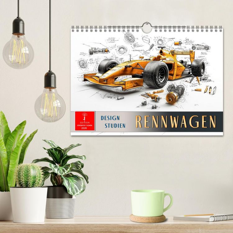 Produktbild: Rennwagen - Design Studien (Wandkalender 2026 DIN A4 quer), CALVENDO Monatskalender