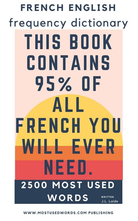 Produktbild: French English Frequency Dictionary - Essential Vocabulary - 2500 Most Used Words & 548 Most Common Verbs