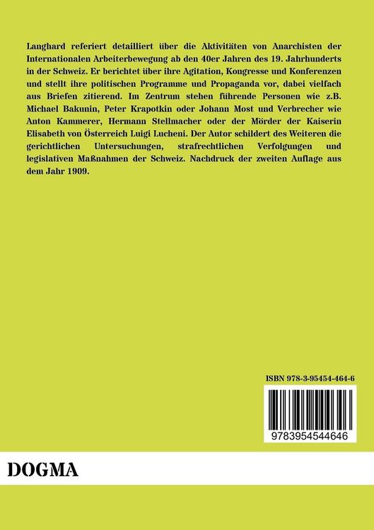 Produktbild: Die anarchistische Bewegung in der Schweiz