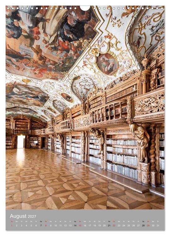 Produktbild: Waldsassen Stiftsbibliothek (Wandkalender 2027 DIN A3 hoch), CALVENDO Monatskalender