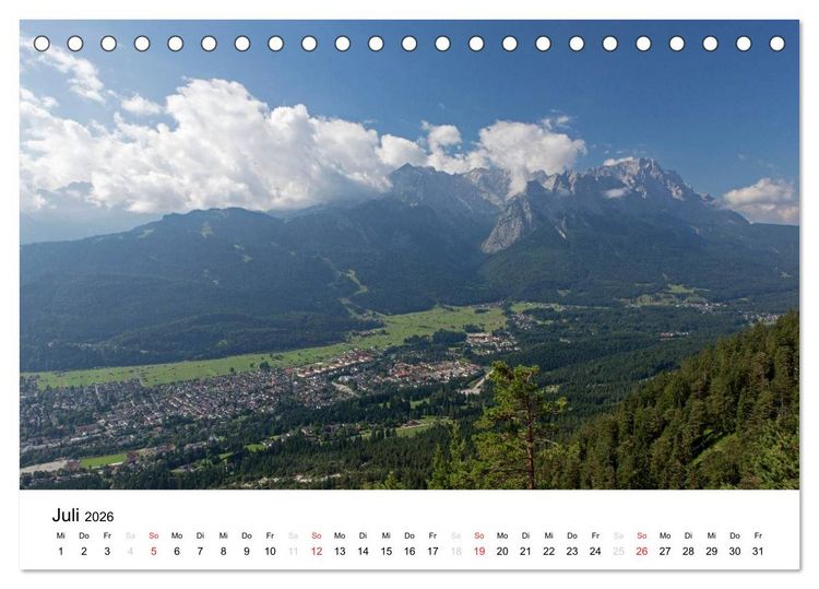 Produktbild: Zugspitz-Impressionen (Tischkalender 2026 DIN A5 quer), CALVENDO Monatskalender