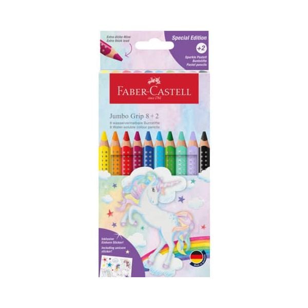 Produktbild: Faber-Castell Buntstift Jumbo Grip Einhorn 8+2 Kartonetui