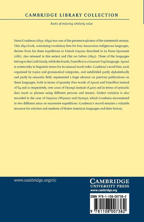 Produktbild: Vocabulaires Methodiques Des Langues Ouayana, Aparai Oyampi, Emerillon