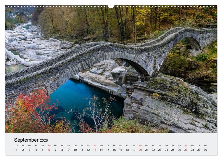 Produktbild: Tessin - Ticino (hochwertiger Premium Wandkalender 2026 DIN A2 quer), Kunstdruck in Hochglanz