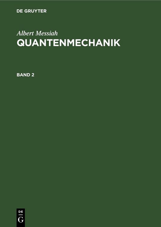 Produktbild: Quantenmechanik. Band 2