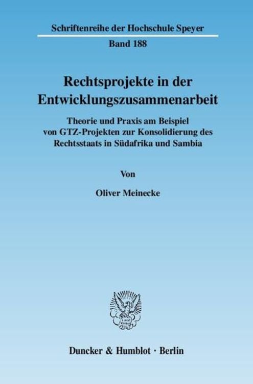 Produktbild: Rechtsprojekte in der Entwicklungszusammenarbeit.
