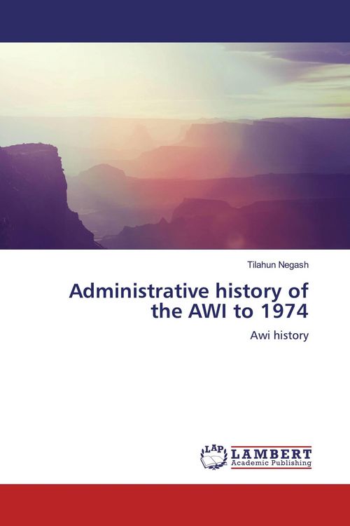Produktbild: Administrative history of the AWI to 1974