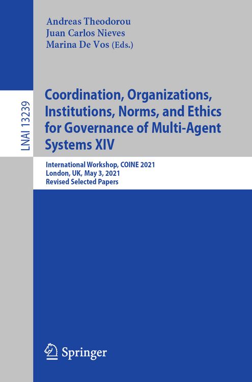 Produktbild: Coordination, Organizations, Institutions, Norms, and Ethics for Governance of Multi-Agent Systems XIV