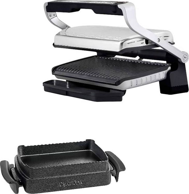 Produktbild: Tefal Optigrill XL Elektro Kontaktgrill Automatische Temperaturanpassung Edelstahl (geb&uuml;rstet), Schwarz
