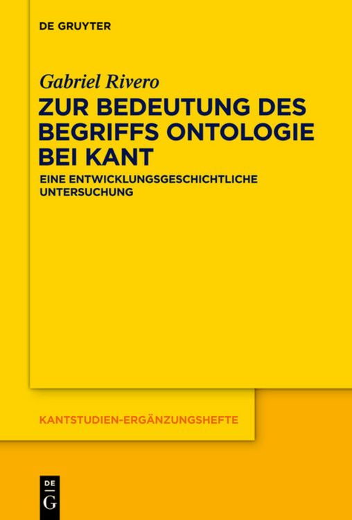 Produktbild: Zur Bedeutung des Begriffs Ontologie bei Kant