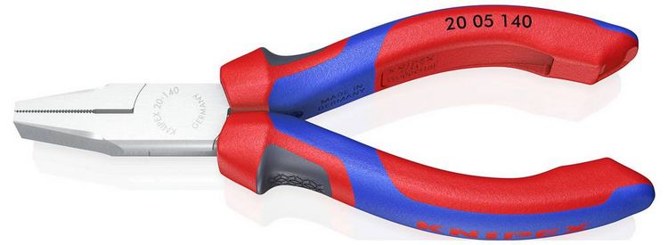 Produktbild: Knipex 20 05 140 Werkstatt Flachzange Gerade Chrom-Vanadium Elektrostahl 140mm