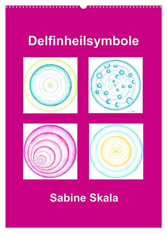 Produktbild: Delfinheilsymbole (Wandkalender 2026 DIN A2 hoch), CALVENDO Monatskalender