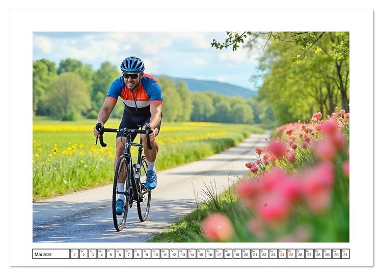Produktbild: Kilometerkiller - Rennrad-Power im Jahresverlauf (Wandkalender 2026 DIN A4 quer), CALVENDO Monatskalender
