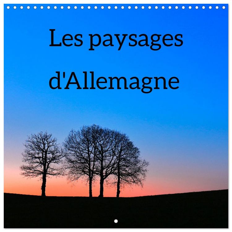 Produktbild: Les paysages d'Allemagne (Calendrier mural carr&eacute; 2026 30x30 cm) Calendrier double avec une page pour vos prises de notes