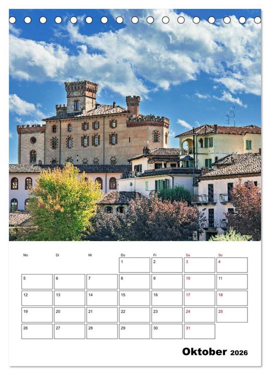 Produktbild: Piemont - Impressionen aus Norditalien (Tischkalender 2026 DIN A5 hoch), CALVENDO Monatskalender