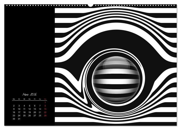 Produktbild: Optische Kunst im Quadrat (Wandkalender 2026 DIN A2 quer), CALVENDO Monatskalender
