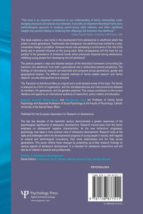 Produktbild: The Transition to Adulthood and Family Relations