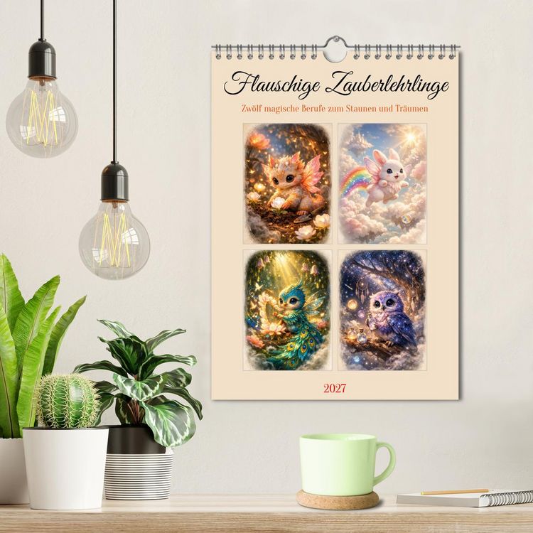 Produktbild: Flauschige Zauberlehrlinge (Wandkalender 2027 DIN A4 hoch), CALVENDO Monatskalender