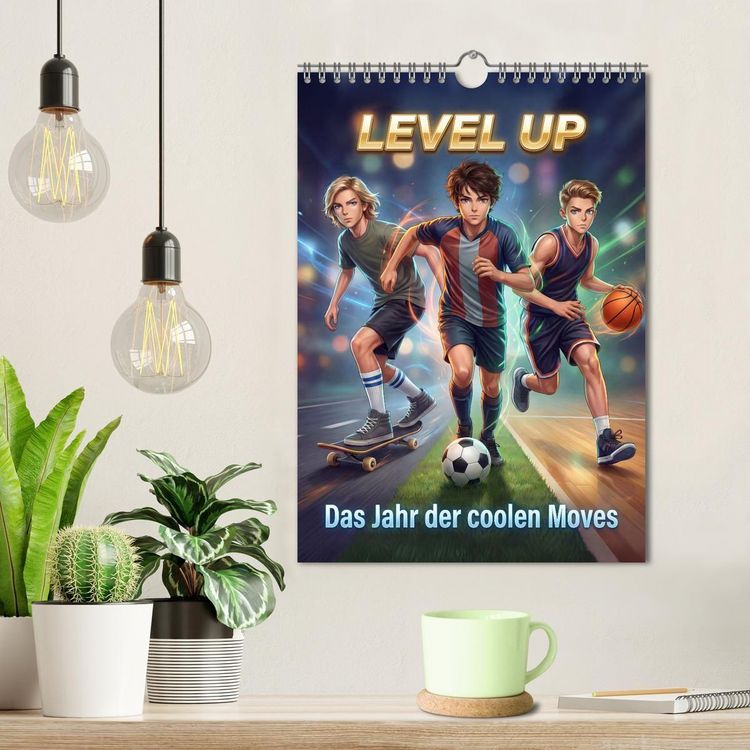 Produktbild: Level Up - Das Jahr der coolen Moves (Wandkalender 2027 DIN A4 hoch), CALVENDO Monatskalender