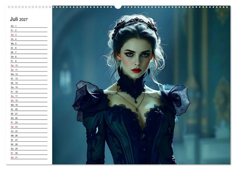 Produktbild: Geheimnisvolle Frauenportr&auml;ts (Wandkalender 2027 DIN A2 quer), CALVENDO Monatskalender