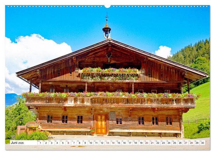 Produktbild: Tiroler Bauernh&ouml;fe Mal urig, mal feudal (Wandkalender 2026 DIN A2 quer), CALVENDO Monatskalender