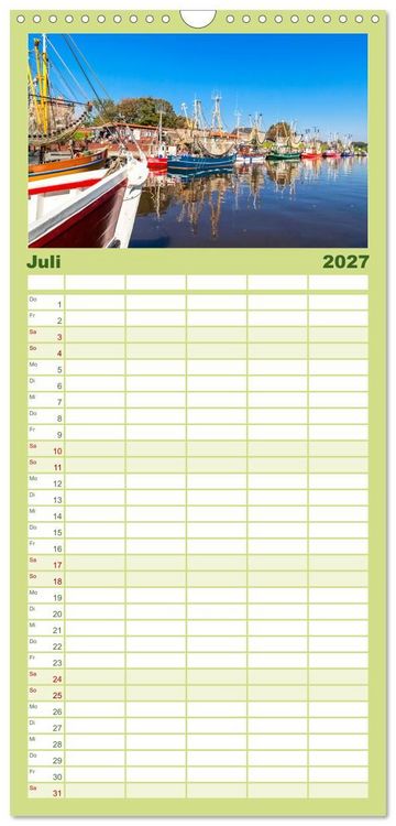 Produktbild: Familienplaner 2027 - Greetsiel und Umzu mit 5 Spalten (Wandkalender, 21 x 45 cm) CALVENDO