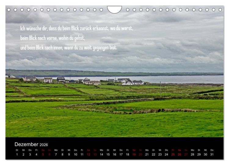 Produktbild: Irland - Irische Segensw&uuml;nsche (Wandkalender 2026 DIN A4 quer), CALVENDO Monatskalender