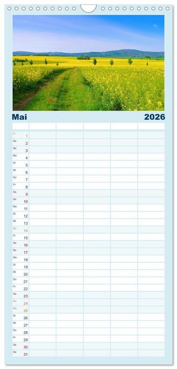 Produktbild: Familienplaner 2026 - Zittauer Gebirge - Deutschlands kleinstes Mittelgebirge mit 5 Spalten (Wandkalender, 21 x 45 cm) CALVENDO