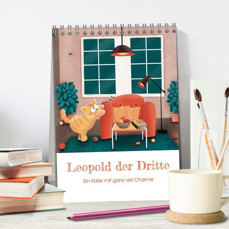 Produktbild: LEOPOLD DER DRITTE - Ein Kater mit ganz viel Charme (Tischkalender 2027 DIN A5 hoch), CALVENDO Monatskalender