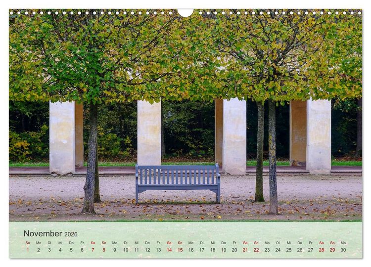 Produktbild: Schloss Favorite &ndash; Ein Park im Wandel der Jahreszeiten (Wandkalender 2026 DIN A3 quer), CALVENDO Monatskalender