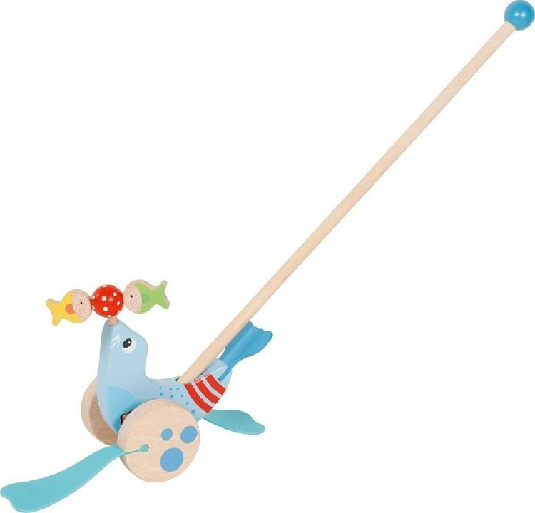 Produktbild: Goki 54898 - Schiebetier Robbe, Holz/Gummi, 51 cm