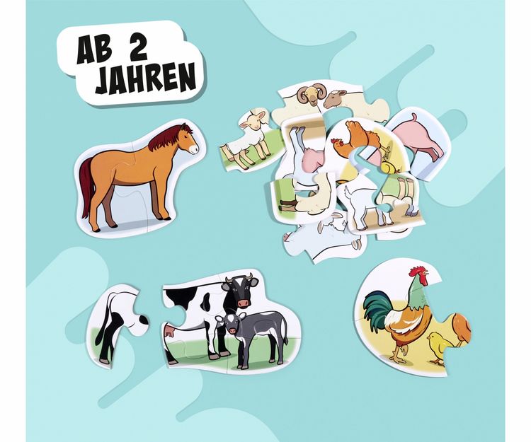Produktbild: 6 erste Puzzles &ndash; Bauernhoftiere