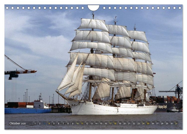 Produktbild: Analoge Fotografie Tall Ships Sail 1995 Bremerhaven (Wandkalender 2026 DIN A4 quer), CALVENDO Monatskalender