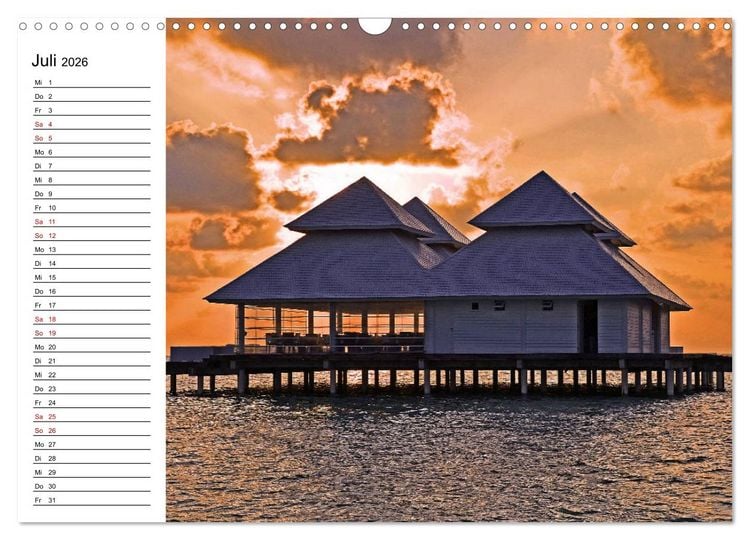 Produktbild: So sch&ouml;n sind die Malediven (Wandkalender 2026 DIN A3 quer), CALVENDO Monatskalender