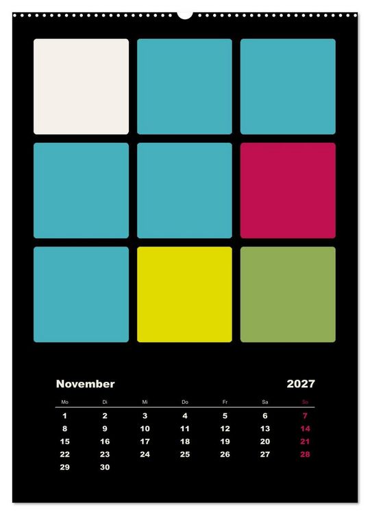 Produktbild: Fotokalender FARBFL&Auml;CHEN (Wandkalender 2027 DIN A2 hoch), CALVENDO Monatskalender