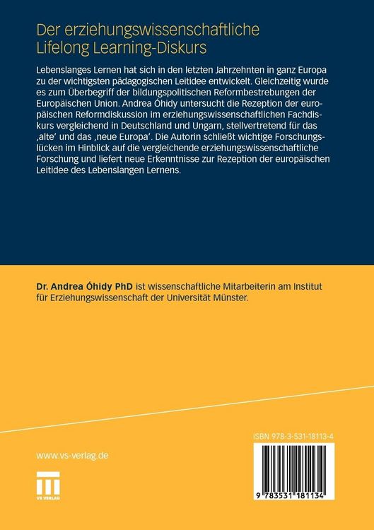 Produktbild: Der erziehungswissenschaftliche Lifelong Learning-Diskurs