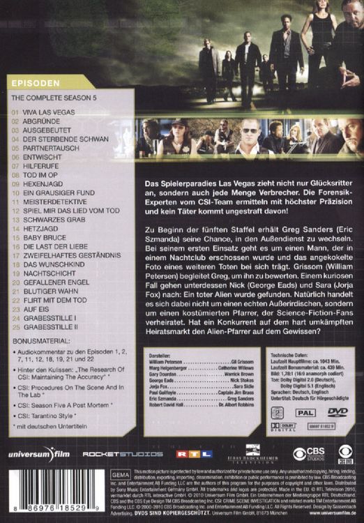 Produktbild: CSI - Season 5 [6 DVDs]