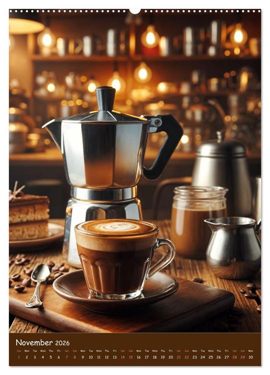 Produktbild: The Soul of Coffee - A Daily Ritual (Wall Calendar 2026 DIN A2 portrait), CALVENDO 12 Month Wall Calendar