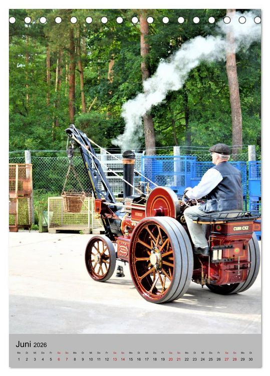Produktbild: Oldtimer unter Dampf (Tischkalender 2026 DIN A5 hoch), CALVENDO Monatskalender