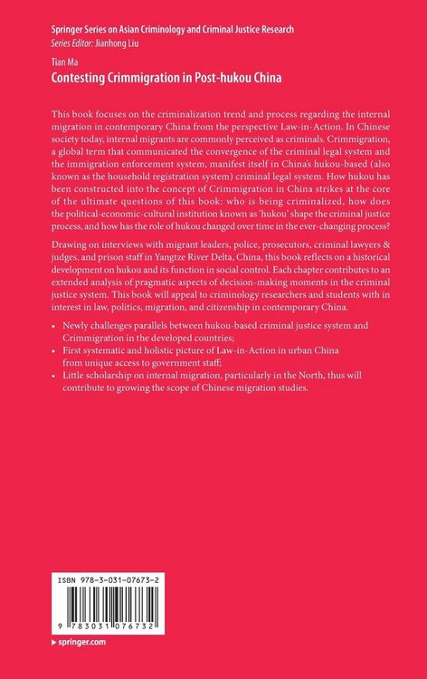 Produktbild: Contesting Crimmigration in Post-hukou China