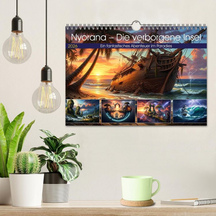 Produktbild: Nyorana &ndash; Die verborgene Insel (Wandkalender 2026 DIN A4 quer), CALVENDO Monatskalender