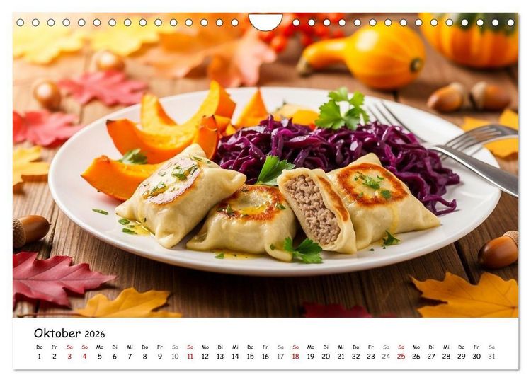 Produktbild: Schw&auml;bischer Maultaschen-Kalender (Wandkalender 2026 DIN A4 quer), CALVENDO Monatskalender