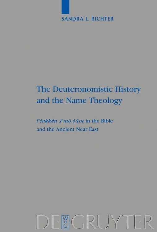 Produktbild: The Deuteronomistic History and the Name Theology