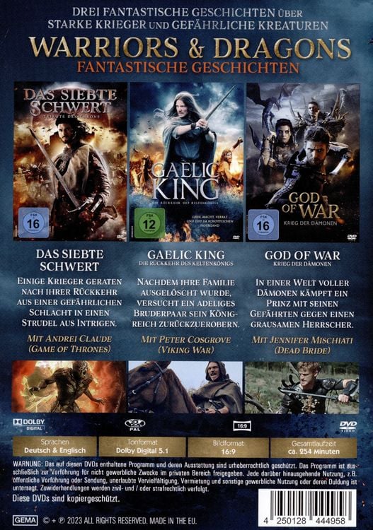 Produktbild: Warriors & Dragons - Fantastische Geschichten [3 DVDs]