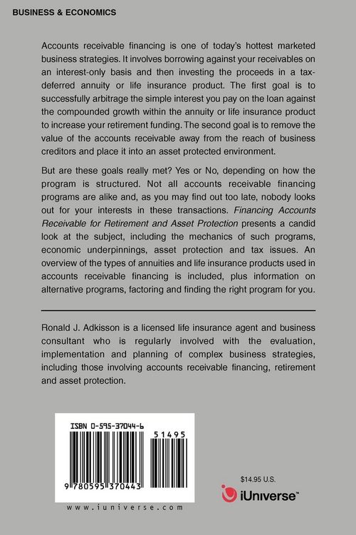 Produktbild: Financing Accounts Receivable for Retirement and Asset Protection