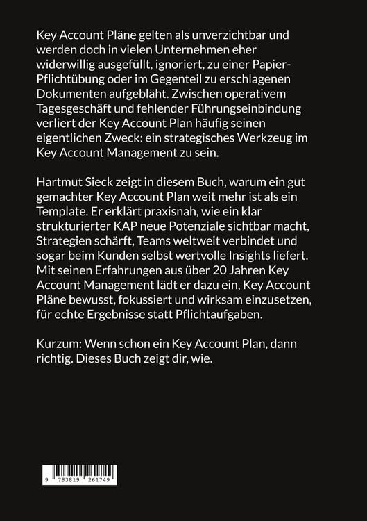 Produktbild: Key Account Plan - Wenn schon, dann richtig!